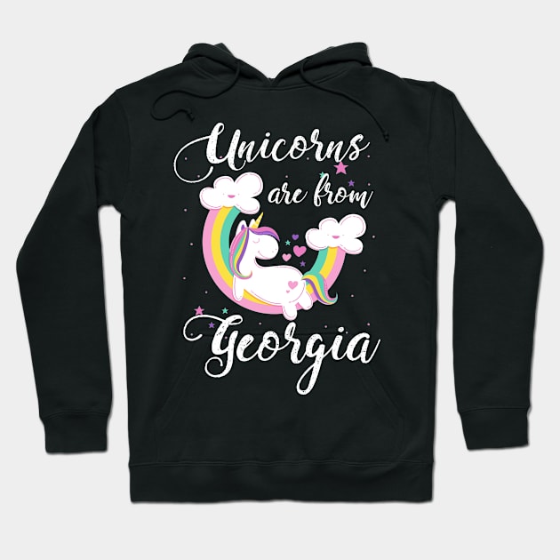 Unicorns Are From Georgia Hoodie by helloshirts